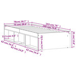 vidaXL Cadre de lit blanc 75x190 cm petit simple