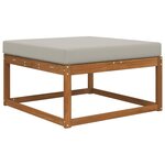 vidaXL Coussin de canapé d'extérieur Gris 80 x 80 x 8 cm Polyester