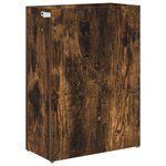 vidaXL Porte-parapluie Chêne fumé 40 x 20 x 55 5 cm Bois d'ingénierie