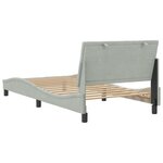 vidaXL Cadre de lit avec tête de lit Gris clair 100x200 cm Velours