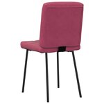 vidaXL Chaises à manger lot de 4 Rouge bordeaux Velours