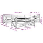 vidaXL Ensemble de canapés d'extérieur 7 pc Naturel