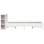vidaXL Lit bibliothèque sans matelas blanc 120x200 cm bois pin massif