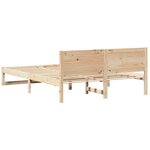vidaXL Cadre de lit Marron 150 x 200 cm Bois de pin massif
