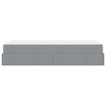 vidaXL Cadre de lit avec matelas Gris clair 80 x 200 cm tissu