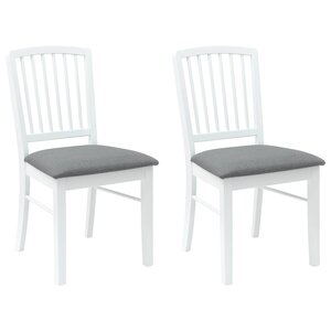 vidaXL Chaises de salle à manger 2 Pièces Blanc 50 x 52 5 x 91 cm