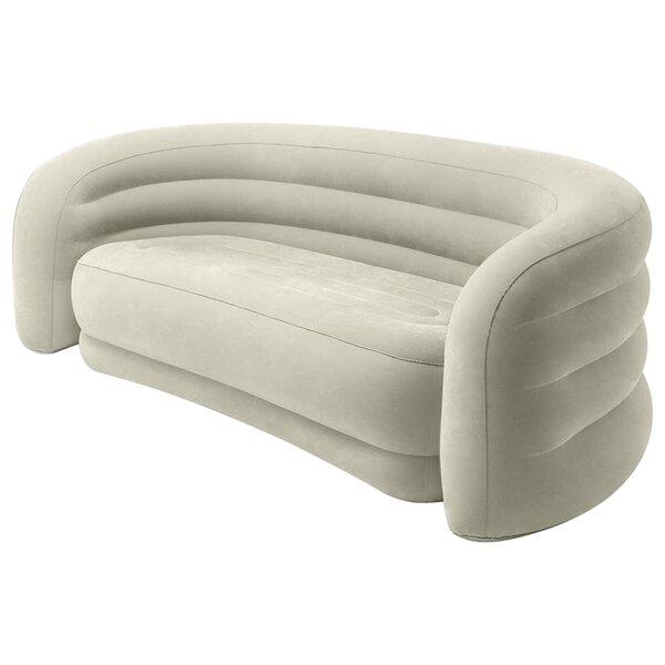 INTEX Canapé Courbé INTEX Gris 229 x 109 x 81 cm PVC et Rayon