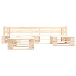 vidaXL Salon de jardin palette 4 Pièces avec coussins sable bois