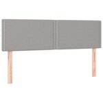 vidaXL Sommier à lattes de lit avec matelas Gris clair 140x190cm Tissu