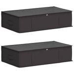 vidaXL Boîte de rangement avec fenêtre transparente 2 pc Tissu intissé