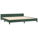 vidaXL Cadre de lit sans matelas vert foncé 200x200 cm velours