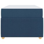 vidaXL Cadre de lit avec matelas Bleu 90 x 200 cm tissu