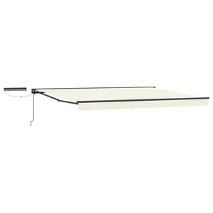 vidaXL Auvent rétractable électrique Crème et Anthracite 5 x 3 m