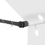 vidaXL Auvent manuel rétractable avec LED 100 cm Crème