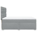 vidaXL Sommier à lattes de lit avec matelas Gris clair 160x200cm Tissu