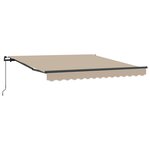 Auvent rétractable manuel vidaXL beige 350x250 cm