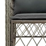 vidaXL Ensemble à manger de jardin 9 Pièces coussins gris résine tressée