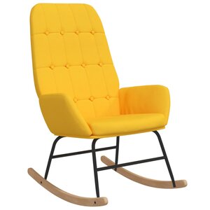 vidaXL Chaise à bascule Jaune moutarde Tissu