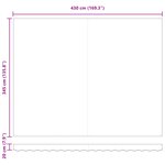 vidaXL Tissu de Remplacement d'Auvent pour Cadre de 4.5x3.5 m Noir