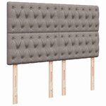 VidaXL Cadre de lit ottoman avec matelas taupe 140x190 cm tissu