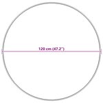 vidaXL Tapis en fausse Tafalla Blanc Ø 120 cm Polyester