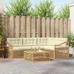 vidaXL Ensemble de canapés d'extérieur 5 pc Blanc et crème Polyester
