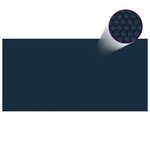 vidaXL Film solaire de piscine flottant PE 732x366 cm Noir et bleu