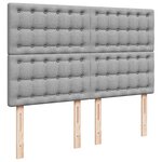VidaXL Cadre de lit ottoman et matelas gris clair 140x200 cm tissu