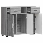 vidaXL Buffet Sonoma gris 88.5 x 30.5 x 73 cm Bois d'ingénierie