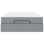 vidaXL Cadre de lit avec matelas avec matelas 2 Pièces Gris clair tissu