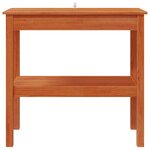 vidaXL Table console avec étagère Brun Ciré 80 x 40 x 75 cm Pin massif