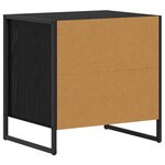 vidaXL Table de chevet avec tiroir 2 Pièces Chêne noir 50 x 39 5 x 50 cm