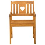 vidaXL Chaises de jardin 2 Pièces Naturel Bois d'Acacia Massif