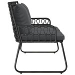 vidaXL Banc de jardin Noir et anthracite Rattan synthétique acier