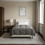 vidaXL Duvet d'été simple Matelassé Gris clair 135 x 220 cm Microfibre