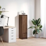 vidaXL Buffet haut chêne marron 29 5x34x119 5 cm bois d'ingénierie