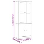 vidaXL Vitrine en verre ALTA blanc 77x35x186 5 cm bois de pin massif