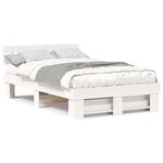 vidaXL Cadre de lit Blanc 120 x 190 cm Bois massif en pin