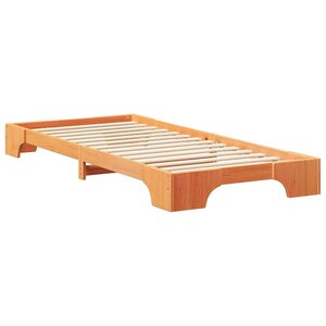 vidaXL Cadre de lit surélevé avec stockage Marron 80 x 220 cm bois