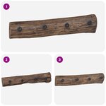 vidaXL Cintre Marron 50 x 8 x 12 cm Bois Recyclé Solide