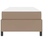 vidaXL Cadre de lit avec matelas Cappuccino 90 x 200 cm tissu
