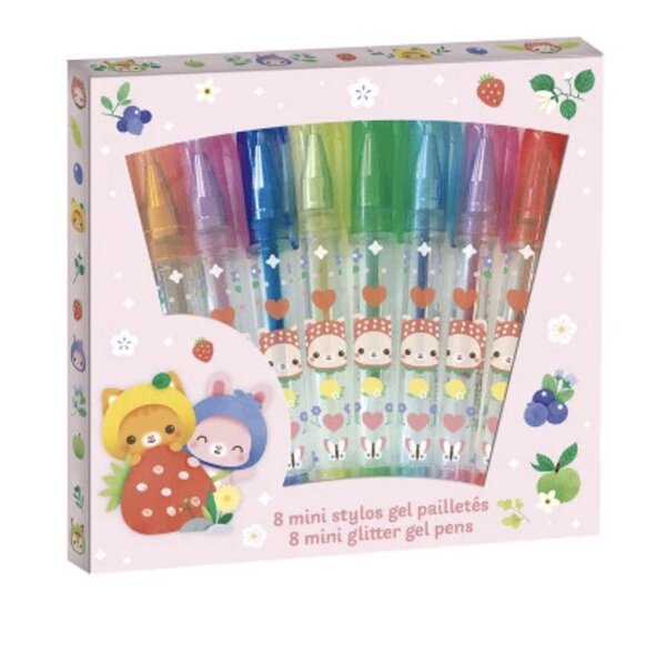 Minis stylos gel pailletes X 8 -