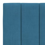 vidaXL Coussin de tête de lit bleu 180 cm velours