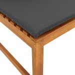 Ensemble de mobilier de jardin 5 pièces avec coussins en acacia