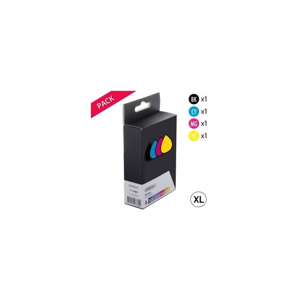 Brother LC422 Pack de 4 Cartouches d'encre génériques GNP4KB422NCMYXL