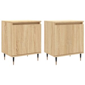 vidaXL Tables de chevet 2Pièces chêne sonoma 40x30x50cm bois d'ingénierie