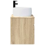 vidaXL Meuble de lavabo mural Chêne Sonoma 49 x 44 5 x 66 cm