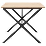 vidaXL Table à manger cadre en X 180x90x75 5 cm bois pin massif fonte