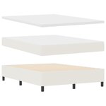 vidaXL Lit à ressorts avec matelas crème 160x200 cm tissu corduroy