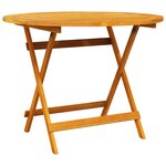 Ensemble de salle à manger de jardin 5 pièces en bois massif d'acacia vidaXL